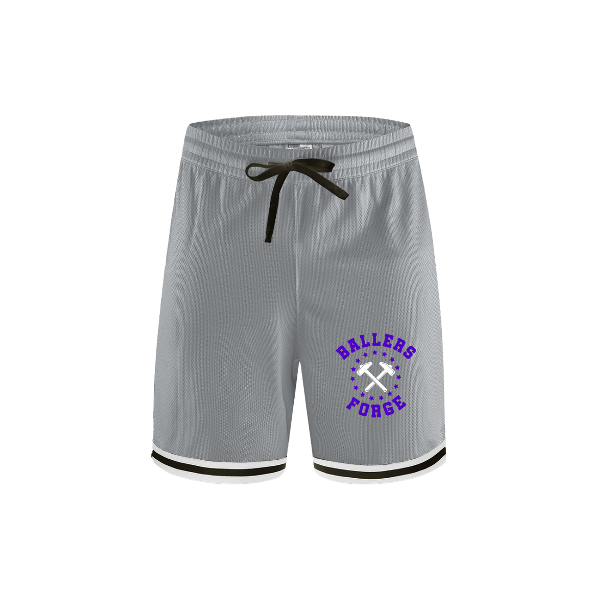 Classic Stripe Trim Basketball Shorts Gray